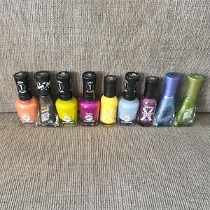 Sally Hansen Polish Set Of Nine, All New, Includes Insta-dry, Xtreme Wear, & Gel